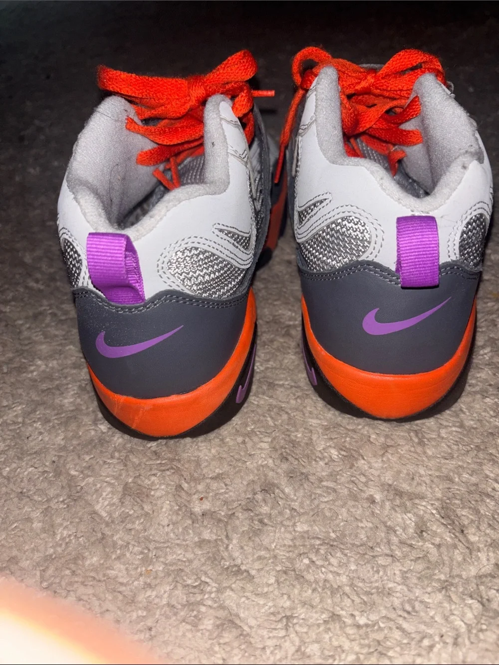 Nike Kids Gray, Orange & Purple Mid-Top Sneakers